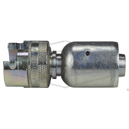 Dixon Dual-Lock P Series Thor Interchange Quick Disconnect Coupler with Ferrule, 1/2 in Nominal, Steel, D 4PS4-WF